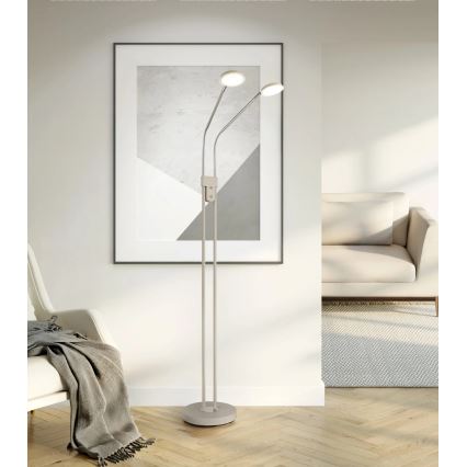 Globo - LED-himennettävä lattiavalaisin 2xLED/6,5W/230V 2700/3350/4000K beige