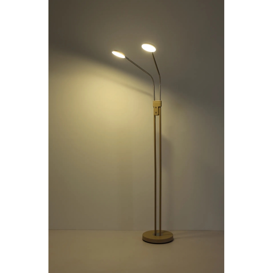 Globo - LED-himennettävä lattiavalaisin 2xLED/6,5W/230V 2700/3350/4000K beige