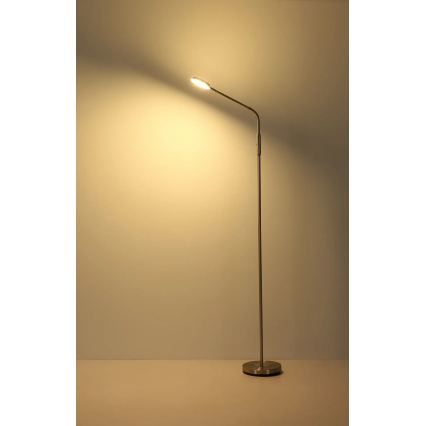 Globo - LED-himmennettävä, kosketusohjattu lattiavalaisin LED/6,5W/230V 2700/3350/4000K mattakromi