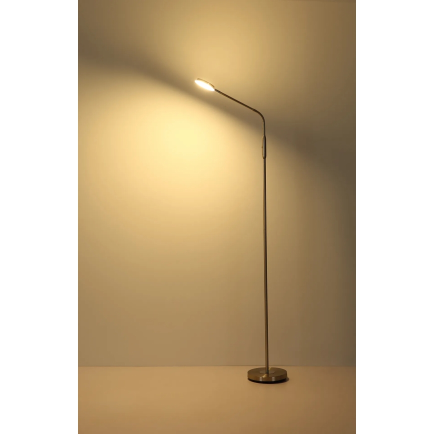 Globo - LED-himmennettävä, kosketusohjattu lattiavalaisin LED/6,5W/230V 2700/3350/4000K mattakromi