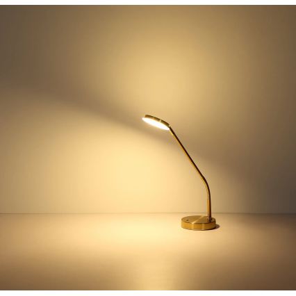 Globo - Himmennettävä kosketinohjattu LED-pöytävalaisin LED/6,5W/230V 2700/3350/4000K messinki