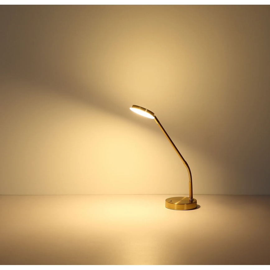 Globo - Himmennettävä kosketinohjattu LED-pöytävalaisin LED/6,5W/230V 2700/3350/4000K messinki