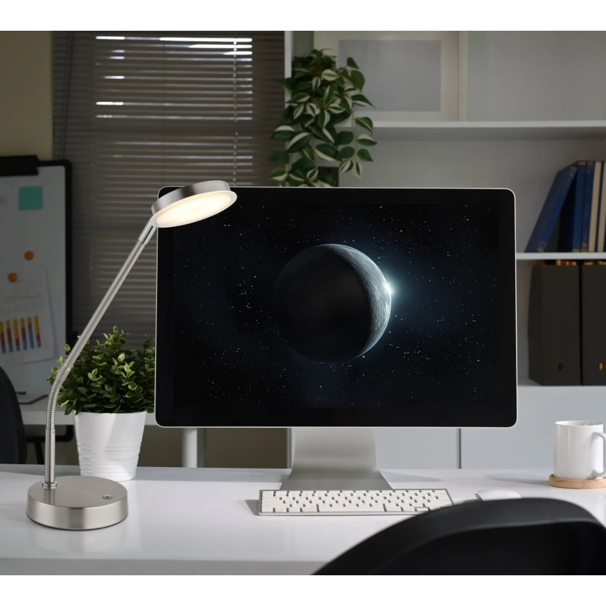Globo - LED himmennettävä kosketuspöytälamppu LED/6,5W/230V 2700/3350/4000K mattakromi