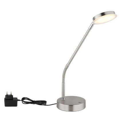 Globo - LED himmennettävä kosketuspöytälamppu LED/6,5W/230V 2700/3350/4000K mattakromi