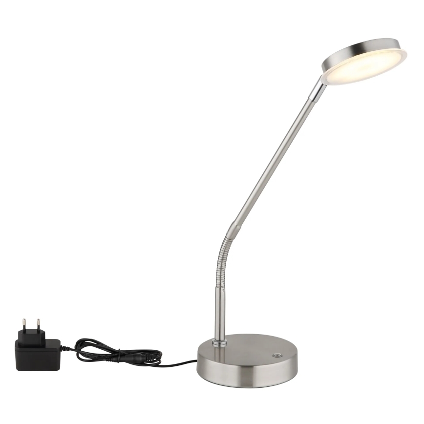 Globo - LED himmennettävä kosketuspöytälamppu LED/6,5W/230V 2700/3350/4000K mattakromi