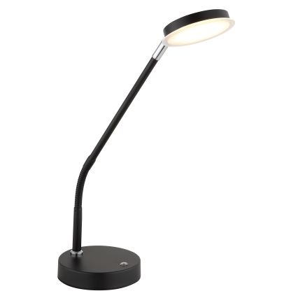 Globo – himmennettävä kosketustoiminnolla varustettu LED-pöytälamppu, 6,5 W, 230 V, 2700/3350/4000 K, musta