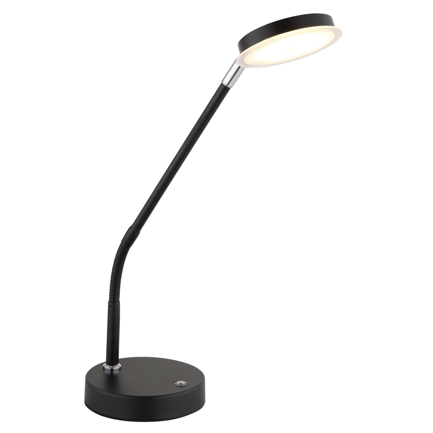Globo – himmennettävä kosketustoiminnolla varustettu LED-pöytälamppu, 6,5 W, 230 V, 2700/3350/4000 K, musta