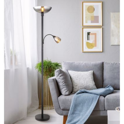 Globo - Lattialamppu 1xE27/60W/230V + 1xE14/40W