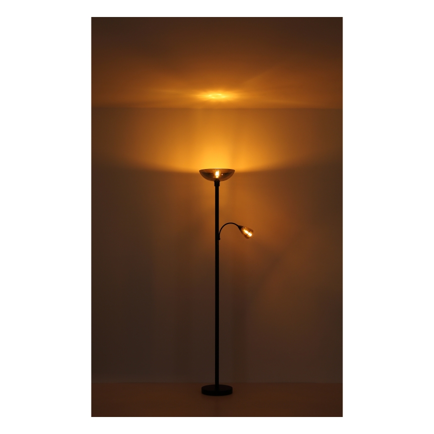 Globo - Lattialamppu 1xE27/60W/230V + 1xE14/40W