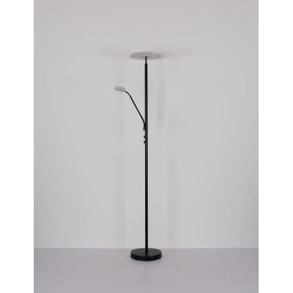 Globo - himmennettävä LED-lattiavalaisin LED/28W/230V + LED/5W 3000K musta