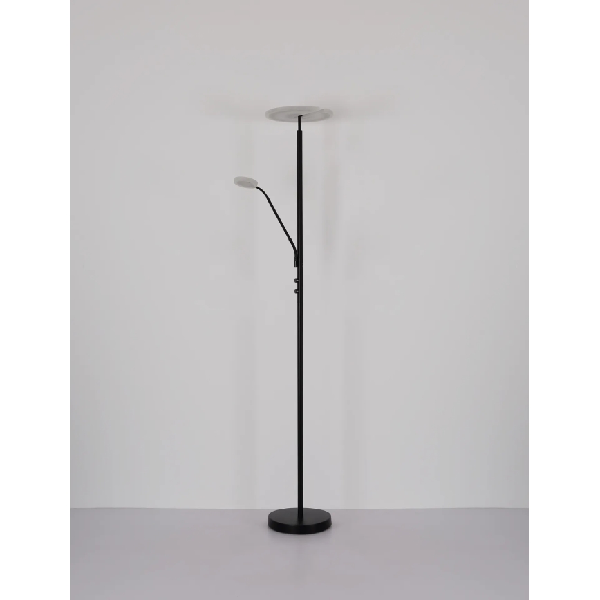 Globo - himmennettävä LED-lattiavalaisin LED/28W/230V + LED/5W 3000K musta