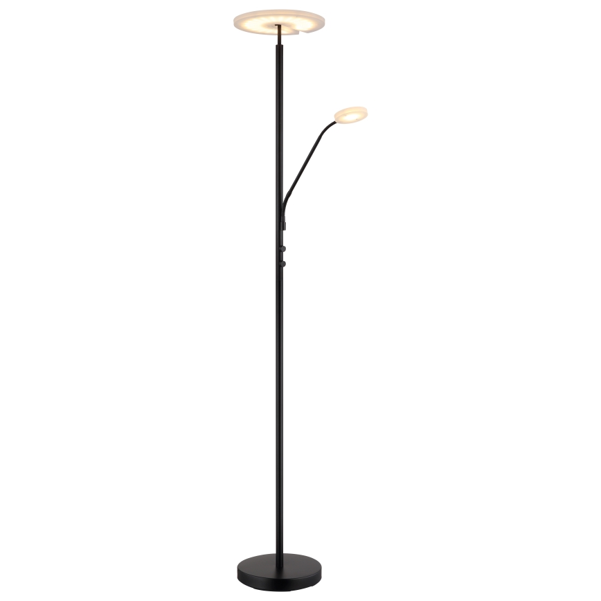 Globo - himmennettävä LED-lattiavalaisin LED/28W/230V + LED/5W 3000K musta