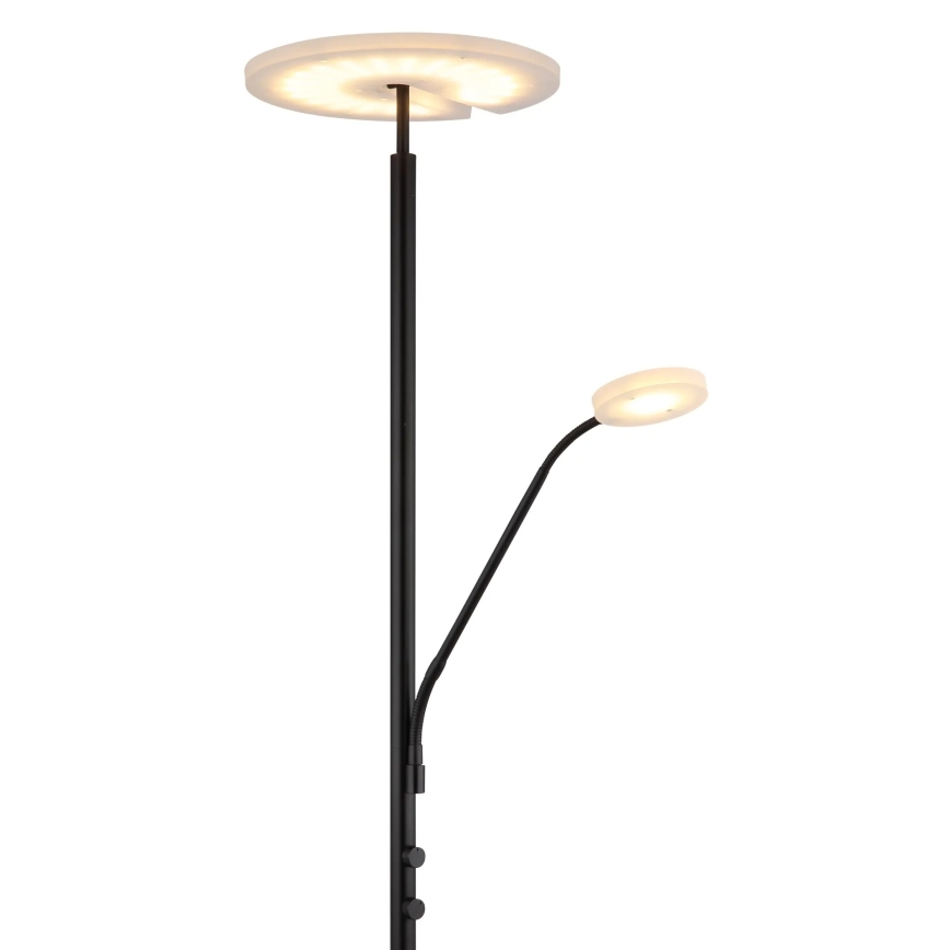 Globo - himmennettävä LED-lattiavalaisin LED/28W/230V + LED/5W 3000K musta