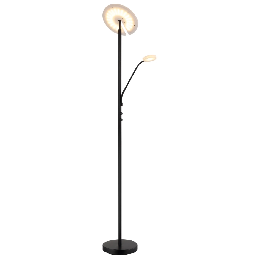 Globo - himmennettävä LED-lattiavalaisin LED/28W/230V + LED/5W 3000K musta