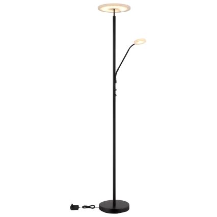 Globo - himmennettävä LED-lattiavalaisin LED/28W/230V + LED/5W 3000K musta