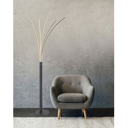 Globo - Himennettävä kosketusohjattu lattiavalaisin LED/36W/230V musta