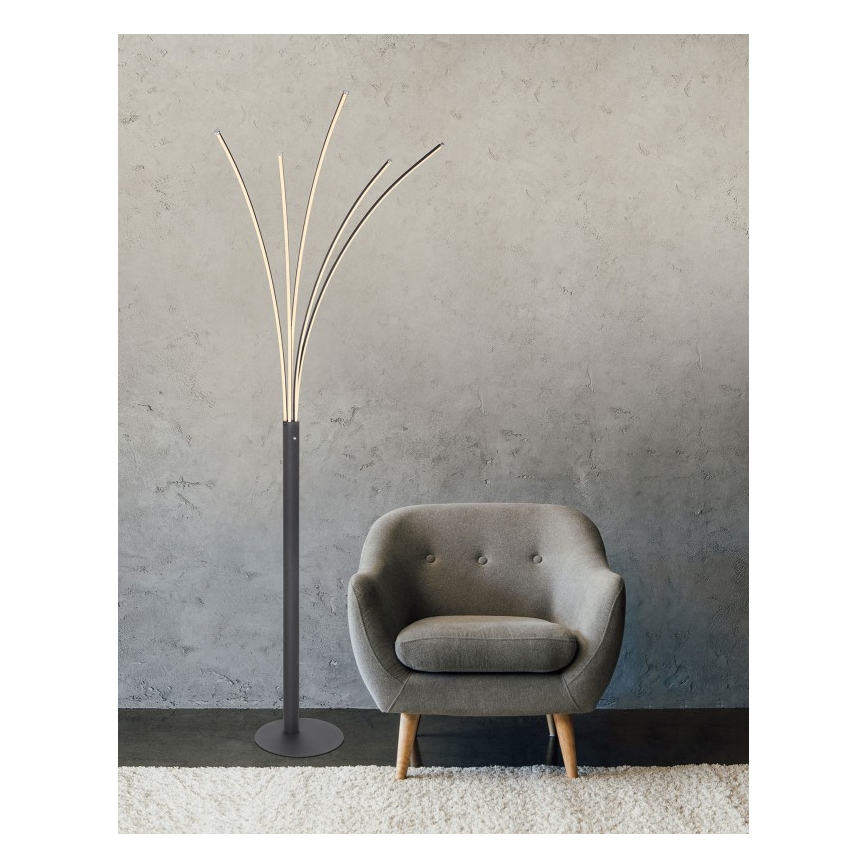 Globo - Himennettävä kosketusohjattu lattiavalaisin LED/36W/230V musta