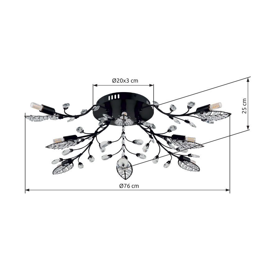 Globo - Kattovalaisin 8xG9/5W/230V Ø 76 cm