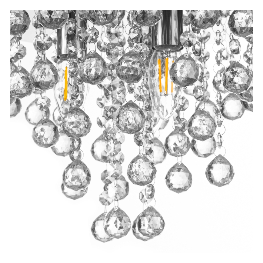 Globo - Kattovalo 3xE14/40W/230V halkaisija 38 cm kiiltävä kromi