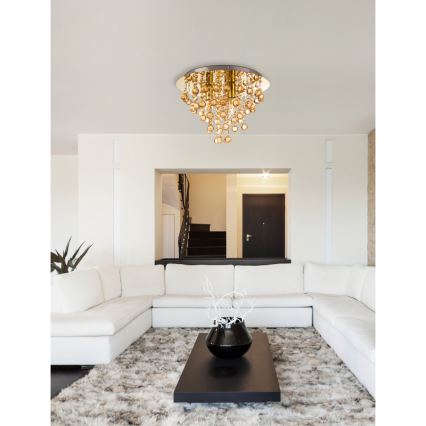 Globo - Kattovalo 3xE14/40W/230V halkaisija 38 cm kulta