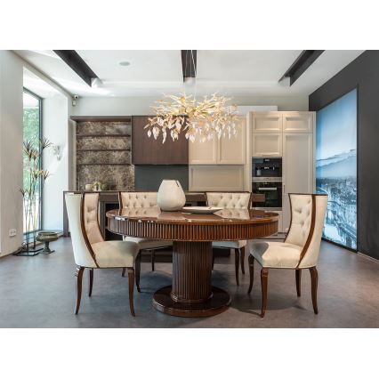 Globo - Kattokruunu johdossa 8xG9/8W/230V halkaisija 61 cm kulta