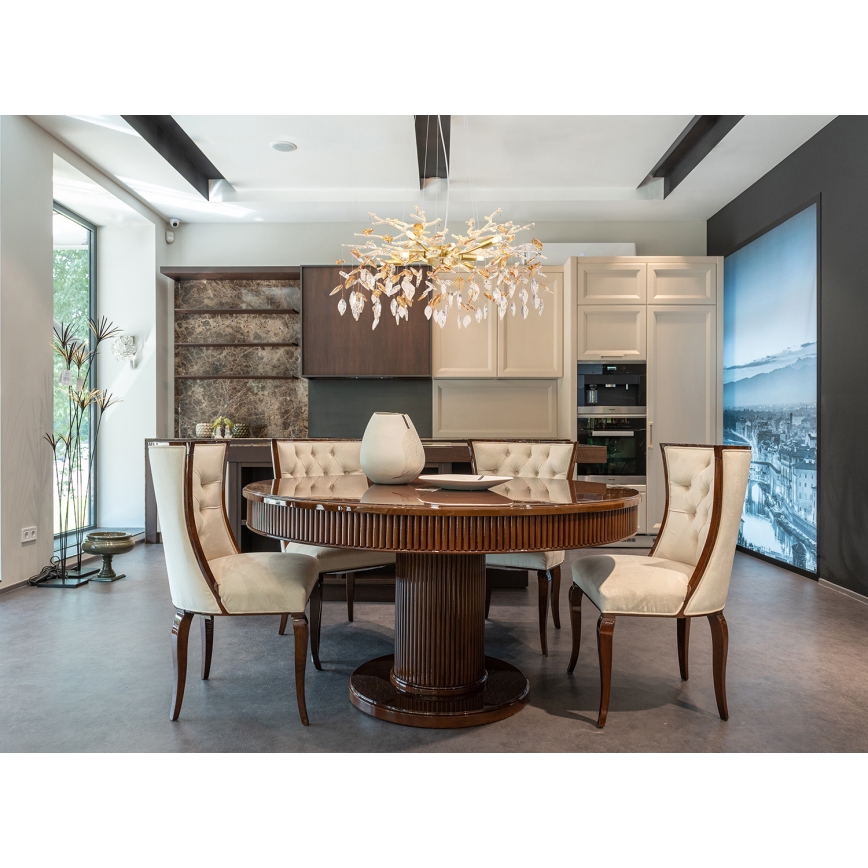 Globo - Kattokruunu johdossa 8xG9/8W/230V halkaisija 61 cm kulta