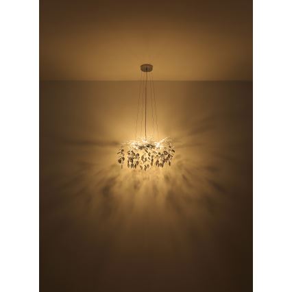 Globo - Kattokruunu johdossa 8xG9/8W/230V halkaisija 61 cm kulta