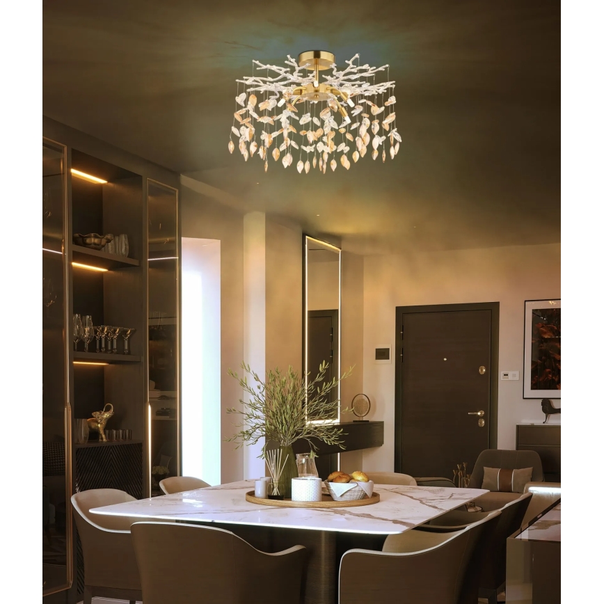 Globo - varrellinen kattokruunu 8xG9/8W/230V kultainen