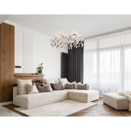 Globo - Kattokruunu johdossa 8xG9/8W/230V halkaisija 61 cm kiiltävä kromi