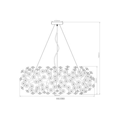Globo - LED-kristallikruunu johdossa 20xG9/3,5W/230V