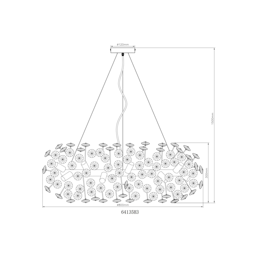 Globo - LED-kristallikruunu johdossa 20xG9/3,5W/230V