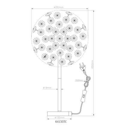 Globo - LED-pöytävalaisin 8xG9/3,5W/230V kiiltävä kromi