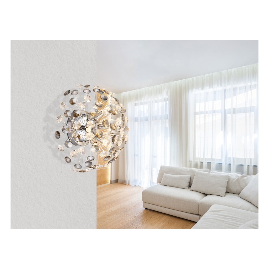 Globo - LED-seinävalaisin 6xG9/3,5W/230V kiiltävä kromi