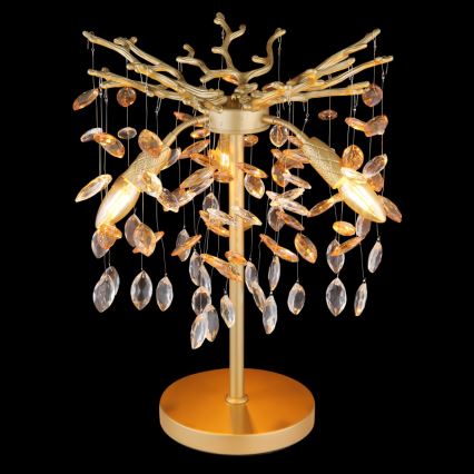 Globo - Pöytävalaisin 3xE14/40W/230V, kultainen