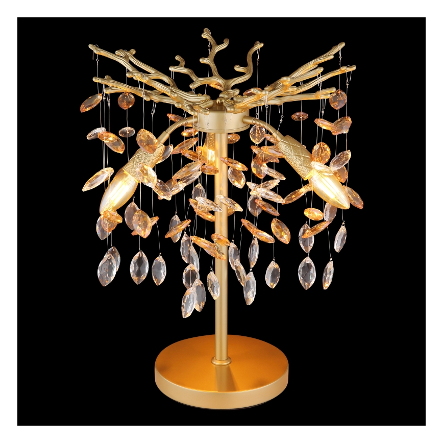 Globo - Pöytävalaisin 3xE14/40W/230V, kultainen