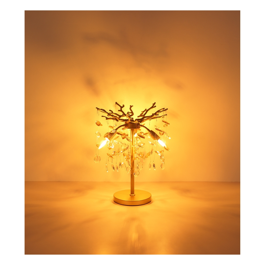 Globo - Pöytävalaisin 3xE14/40W/230V, kultainen