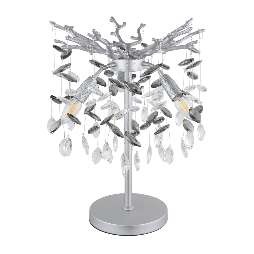 Globo - Pöytälamppu 3xE14/40W/230V hopeanvärinen