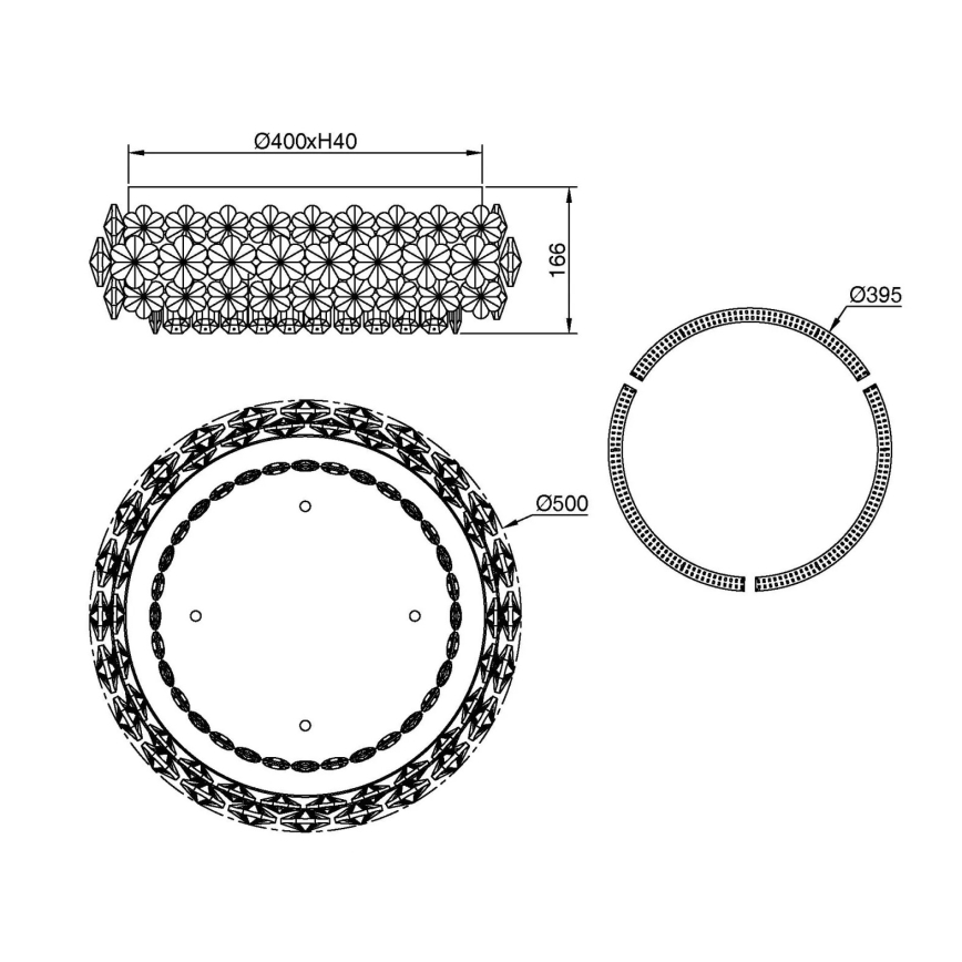 Globo - LED-kattovalaisin LED/40W/230V 4000K halkaisija 50 cm