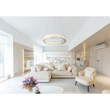 Globo - LED himmennettävä kattokruunu köydellä LED/50W/230V 2700-6000K halkaisija 50 cm + kaukosäädin