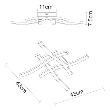 Globo - LED-kattokruunu 4xLED/5W/230V