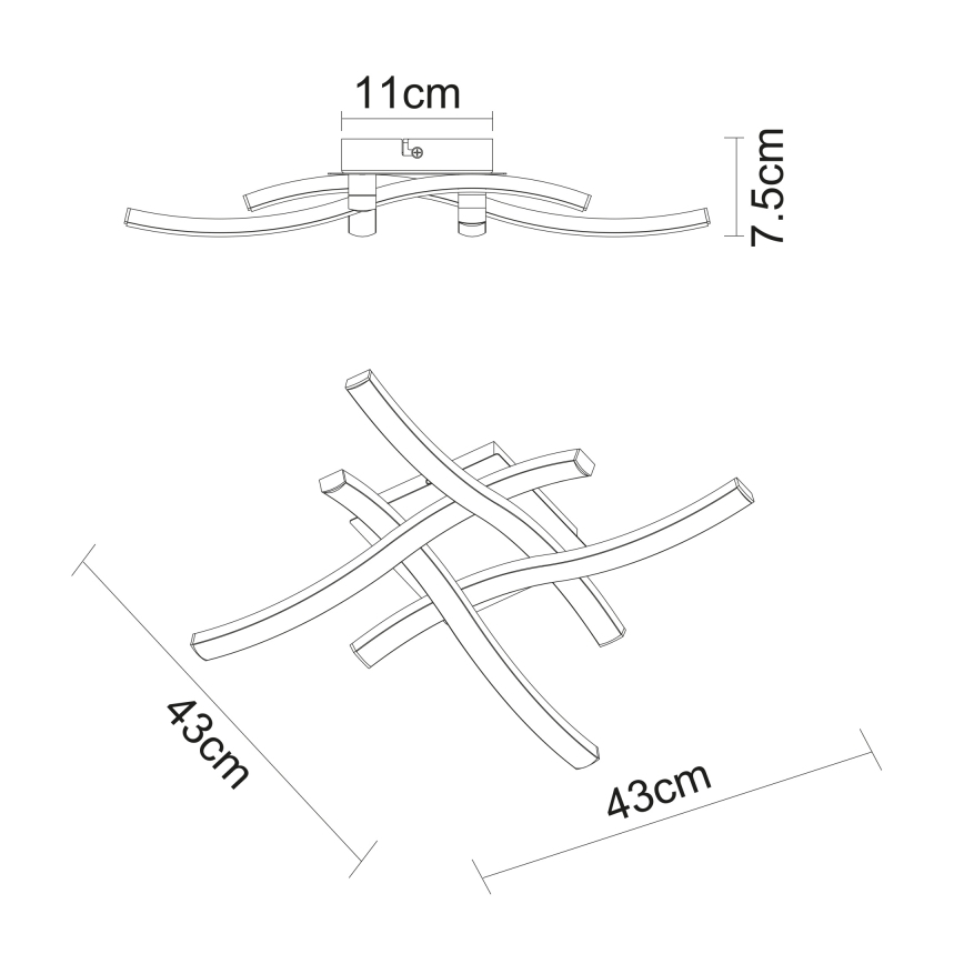 Globo - LED-kattokruunu 4xLED/5W/230V