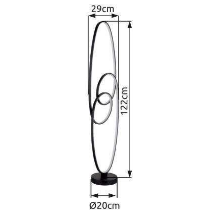 Globo - LED-lattiavalaisin LED/39W/230V 2700/4000/6500K