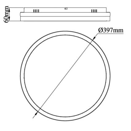 Globo - LED-kattovalaisin LED/40W/230V 3000/4000/6000K halkaisija 39,7 cm