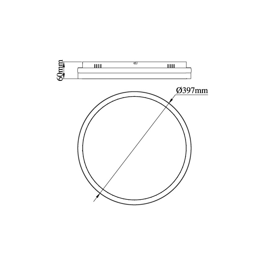 Globo - LED-kattovalaisin LED/40W/230V 3000/4000/6000K halkaisija 39,7 cm