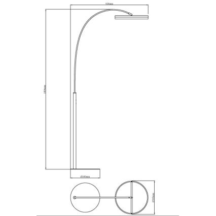 Globo - LED-himmennettävä, kosketustoiminnolla varustettu lattiavalaisin LED/24W/230V 3000/4000/6000K