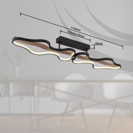 Globo - LED-himmennyskattokruunu LED/36W/230V 2700-6000K + kauko-ohjaus