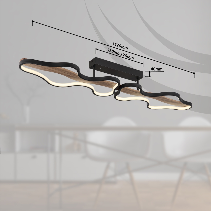 Globo - LED-himmennyskattokruunu LED/36W/230V 2700-6000K + kauko-ohjaus