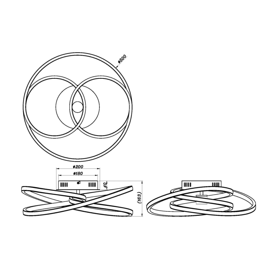 Globo - Kiinteä LED-kattokruunu LED/40W/230V 3000K kulta/musta