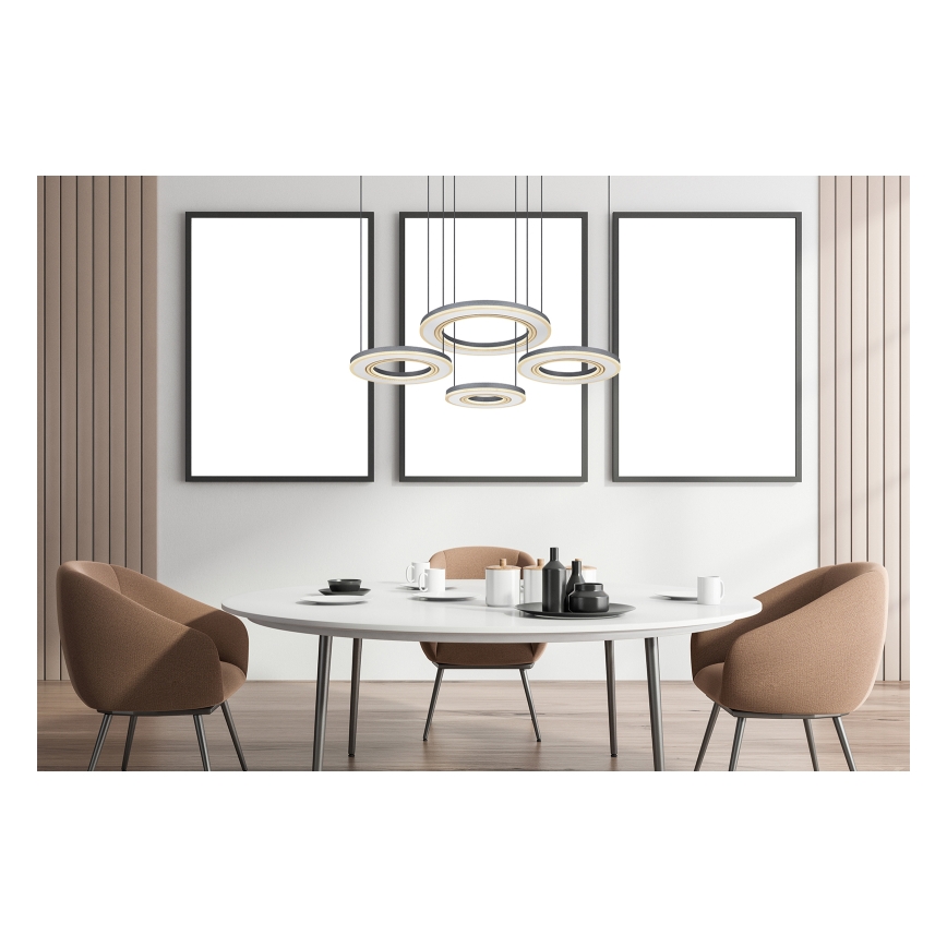 Globo - Himmennettävä LED-kattokruunu johdossa LED/80W/230V 2700-6000K musta + kauko-ohjaus