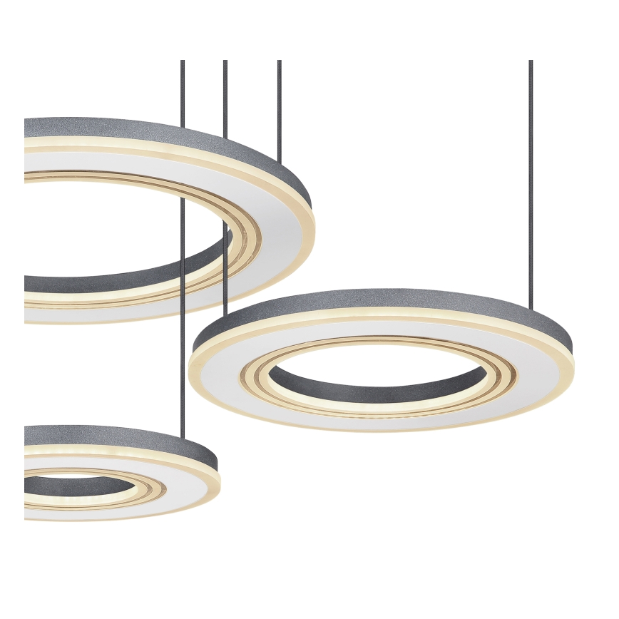 Globo - Himmennettävä LED-kattokruunu johdossa LED/80W/230V 2700-6000K musta + kauko-ohjaus